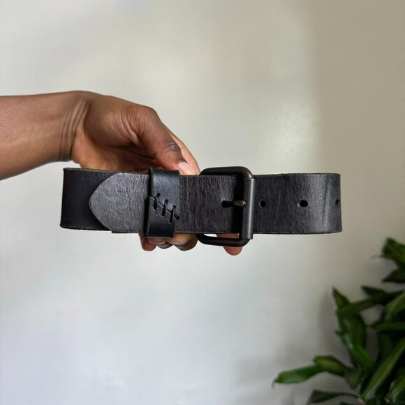 Vintage‎ Classic brown genuine leather belt main image 4